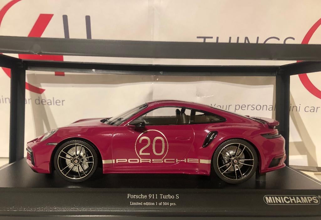 Minichamps 1:18 Porsche 911 (992) Turbo S Coupe Sport rood, Ophalen of Verzenden, Nieuw, Auto, MiniChamps