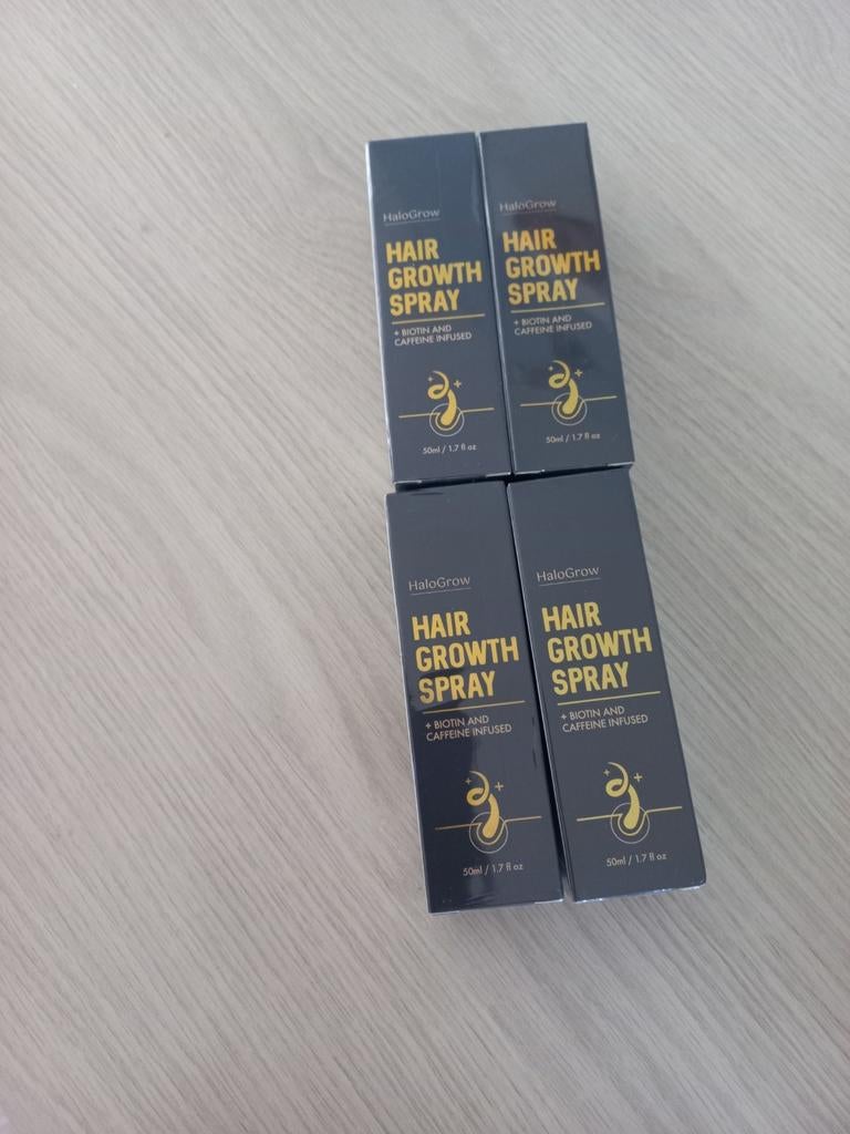 HaloGrow Haargroei Spray - Biotine & Cafeïne Infused, Ophalen