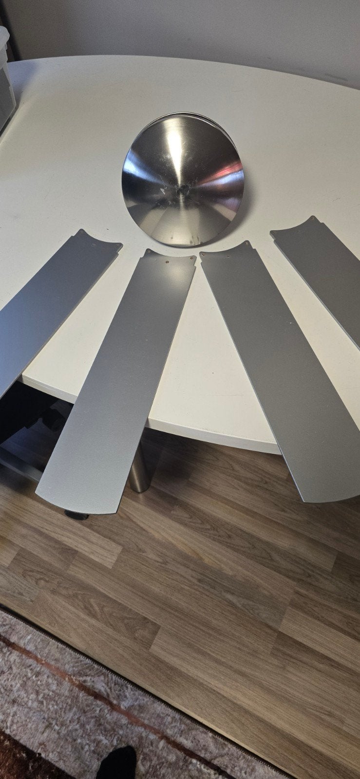 Plafondventilator Novara 60W - Zilver/Grijs, Ophalen, Gebruikt, Plafondventilator