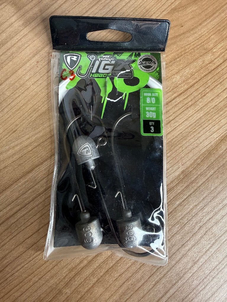Fox Rage Jig X Heads – 30 g / haakmaat 8/0, Overige typen, Nieuw, Ophalen of Verzenden, E