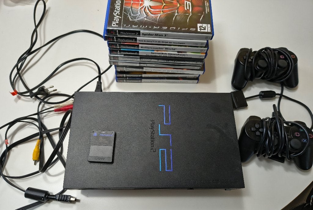 Playstation 2, Ophalen, Gebruikt, Phat, Met games
