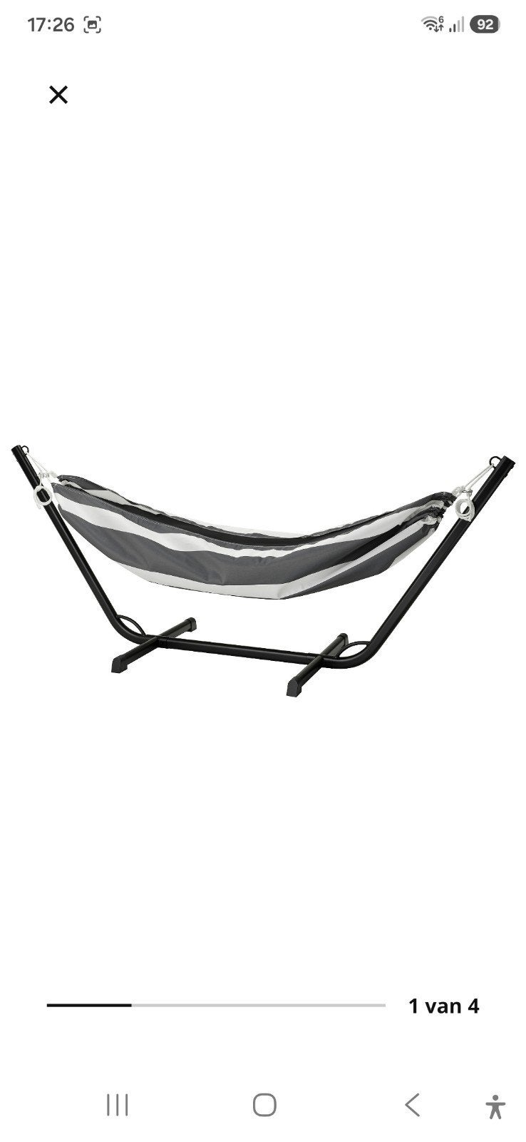 Hangmat met onderstel ikea, Ophalen, Zo goed als nieuw, Met standaard, Eenpersoons