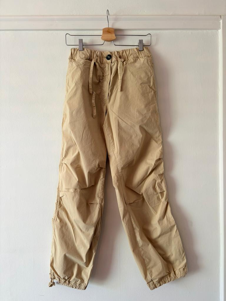 Ganni cargo broek beige | Maat 36, Verzenden, Beige, Nieuw, Maat 36 (S)