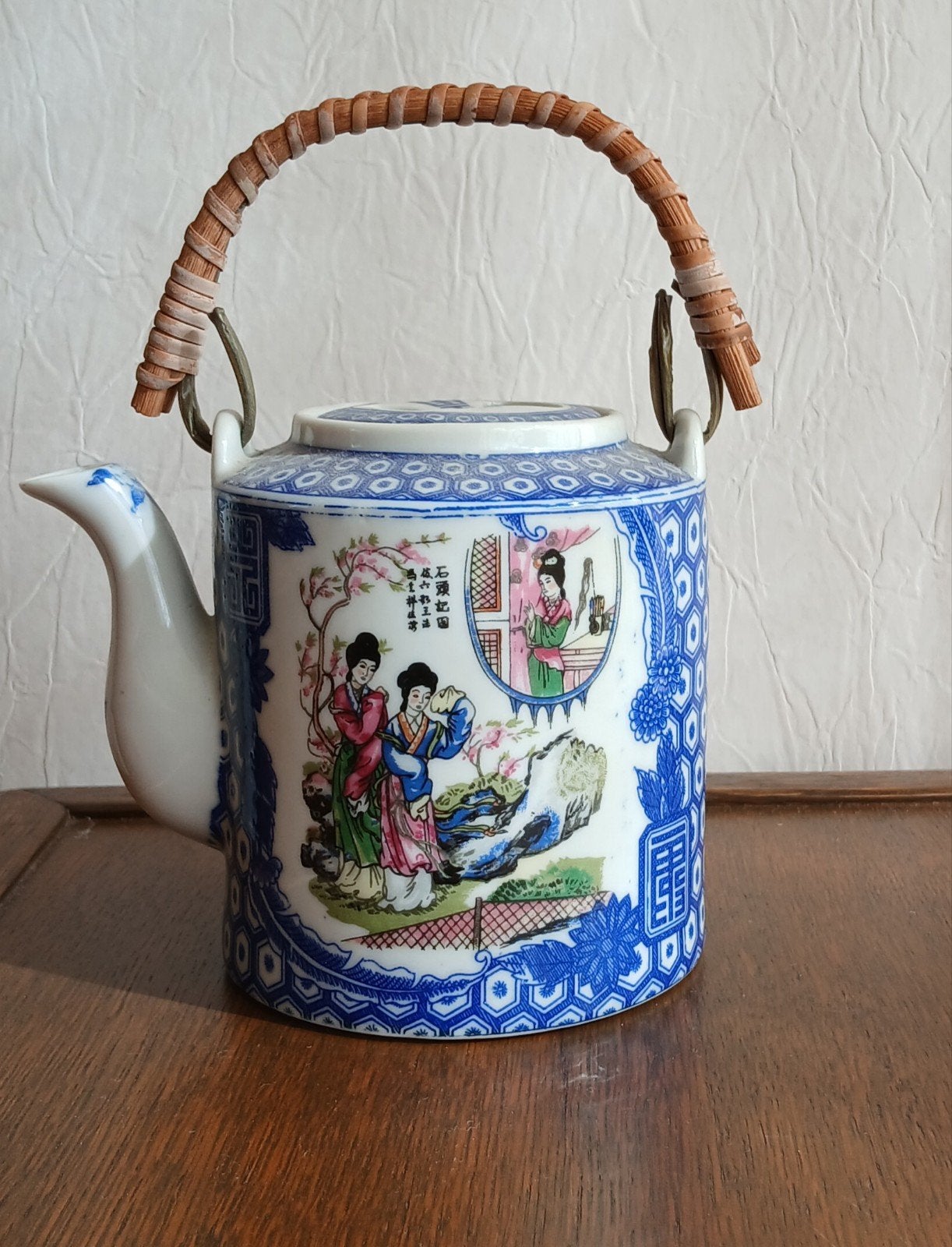 Chinees Theepotje Porselein Vintage, Ophalen of Verzenden