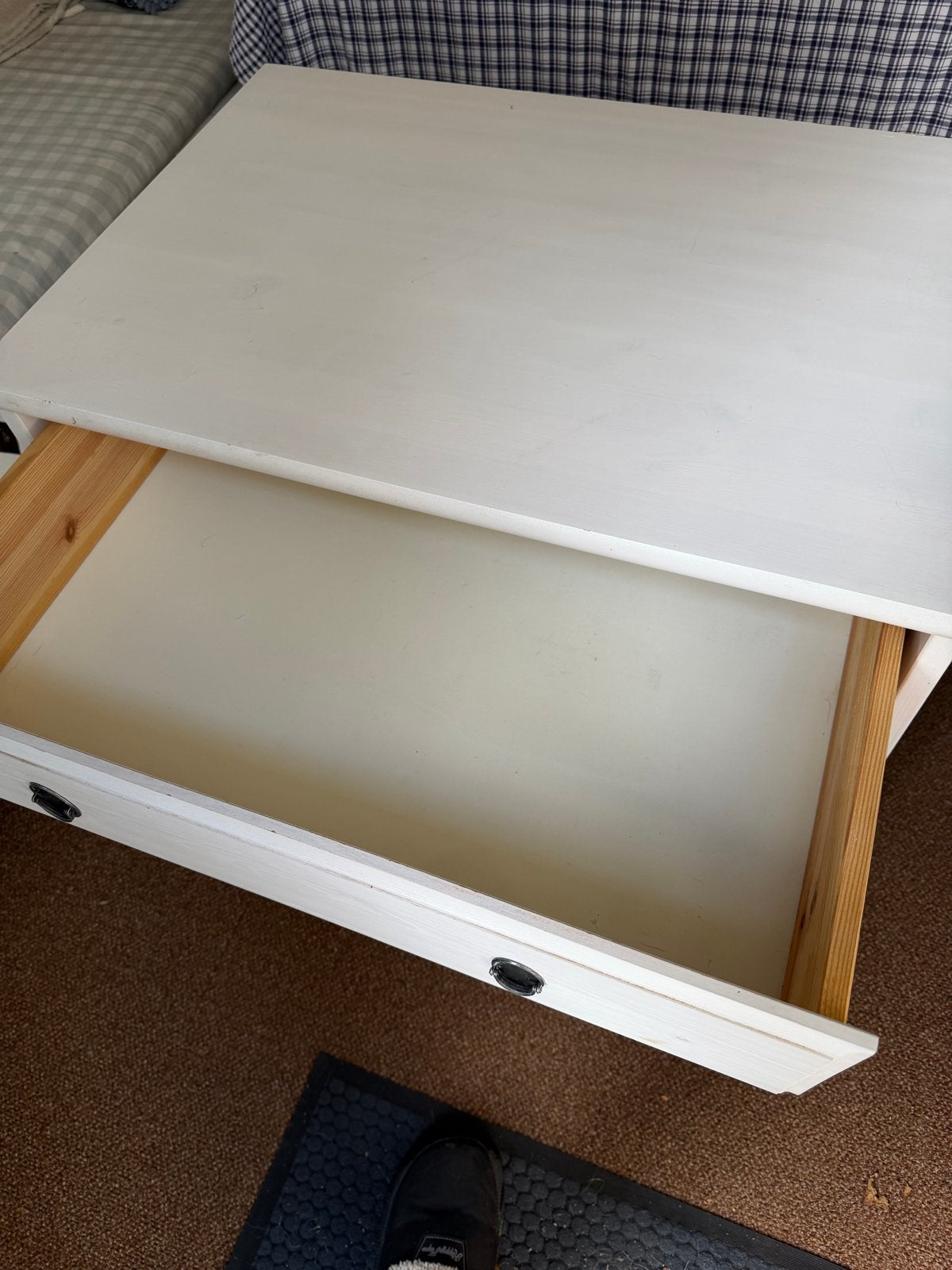 Witte ladekast met 3 lades - Gebruikt, Ophalen, Gebruikt, 50 tot 100 cm, Landelijk