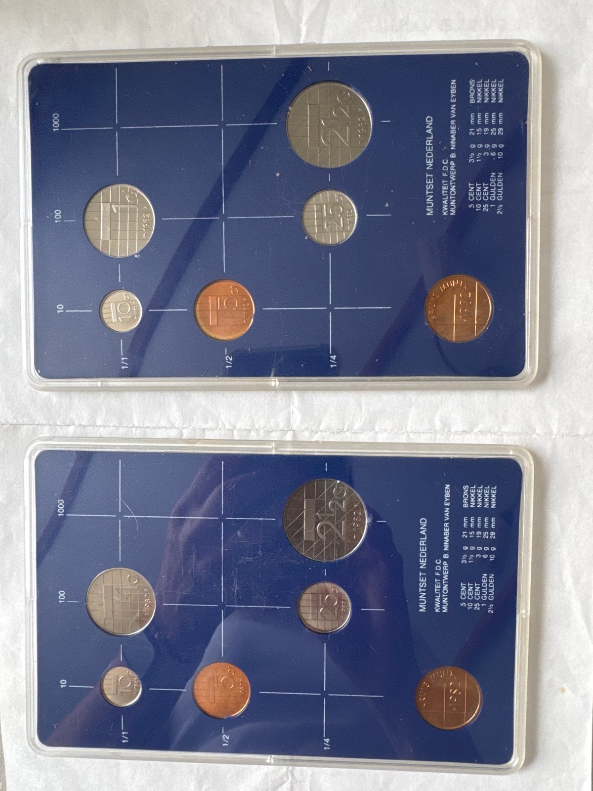 2x Muntset Nederland Koningin Juliana uit 1982, Postzegels en Munten, Munten | Nederland, Ophalen of Verzenden, Koningin Juliana