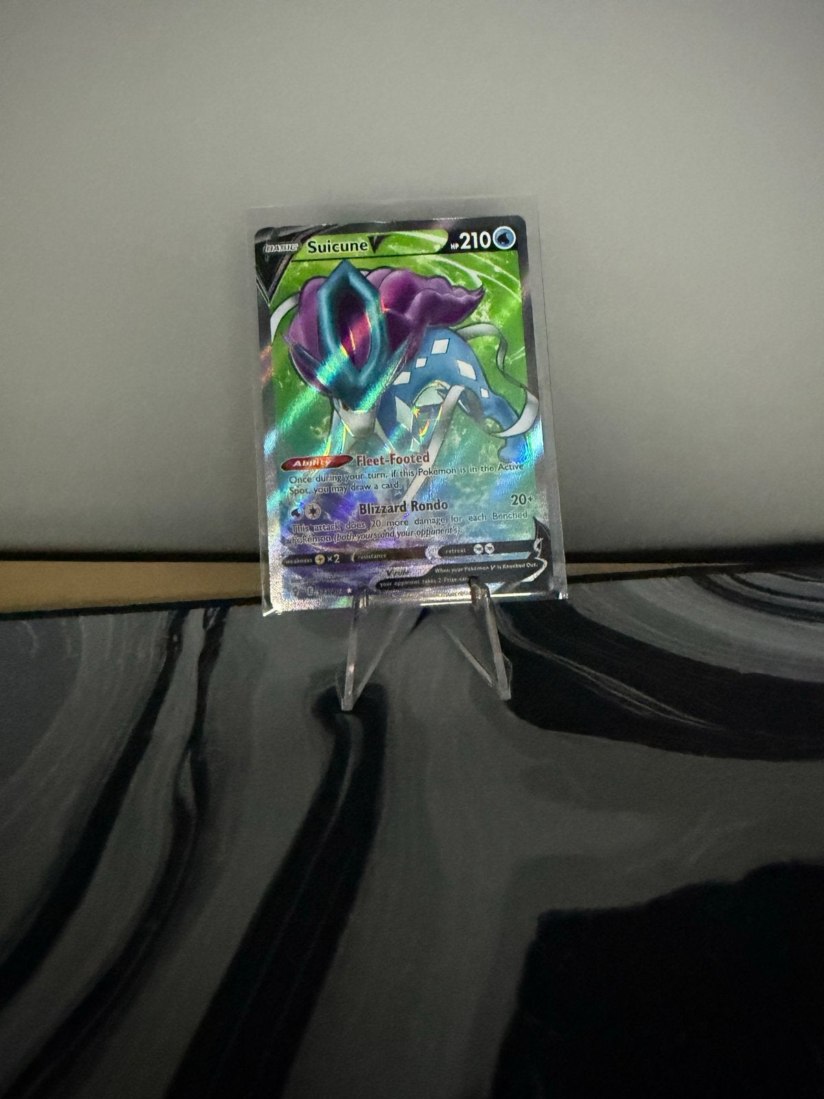 Pokémon Suicune V - Losse kaart, Ophalen of Verzenden, Zo goed als nieuw, Losse kaart, Foil