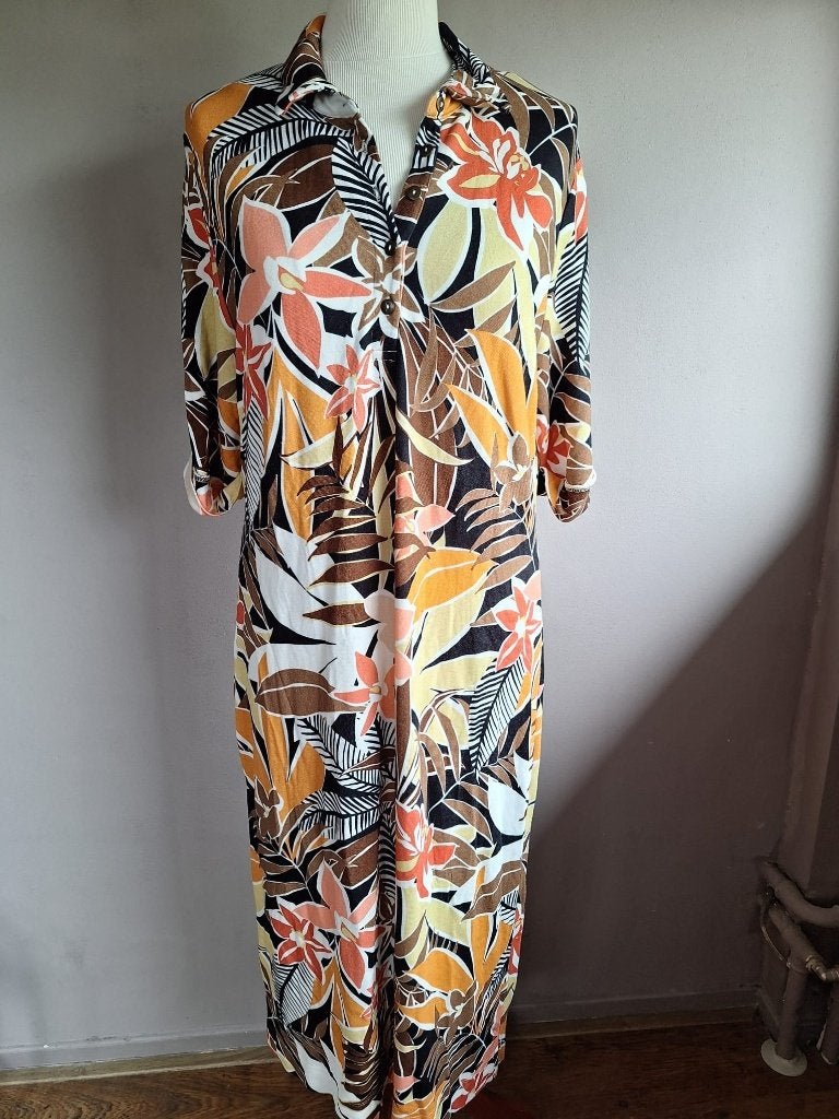 Nieuwe stretch jurk print van Roberto Sarto, maat 44, Roberto Sarto, Ophalen of Verzenden, Nieuw, Maat 42/44 (L)