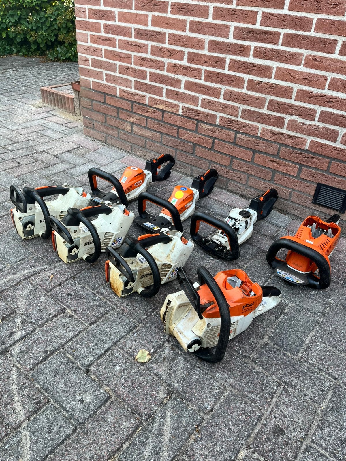 Stihl accu zagen en heggenscharen (Opknappers), Ophalen of Verzenden, Gebruikt