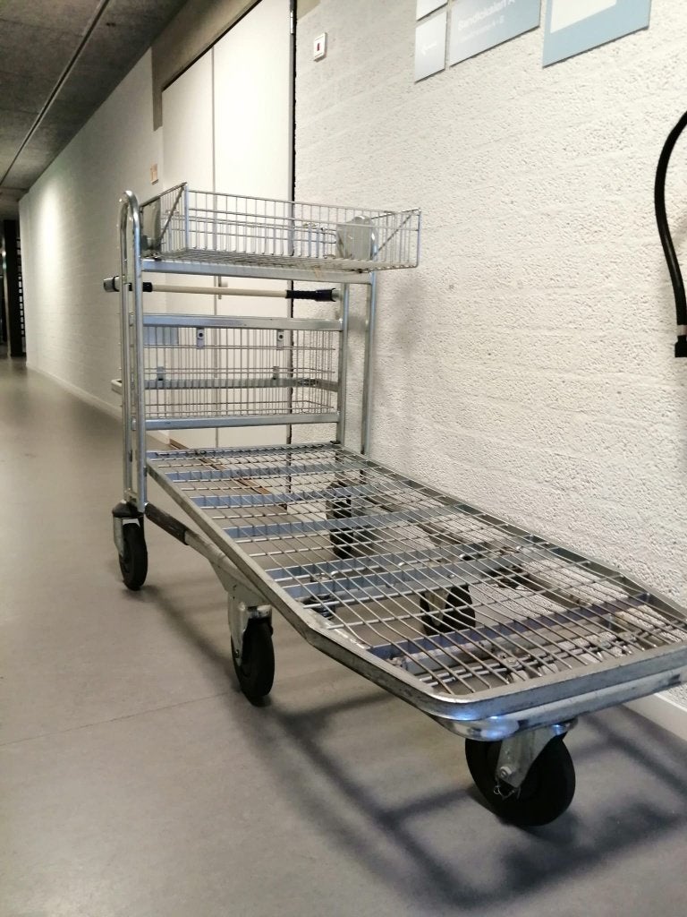 Grote metalen transportkar – 160 cm – zeer nette staat, 100 liter of meer, Ophalen, Gebruikt, Transportkar