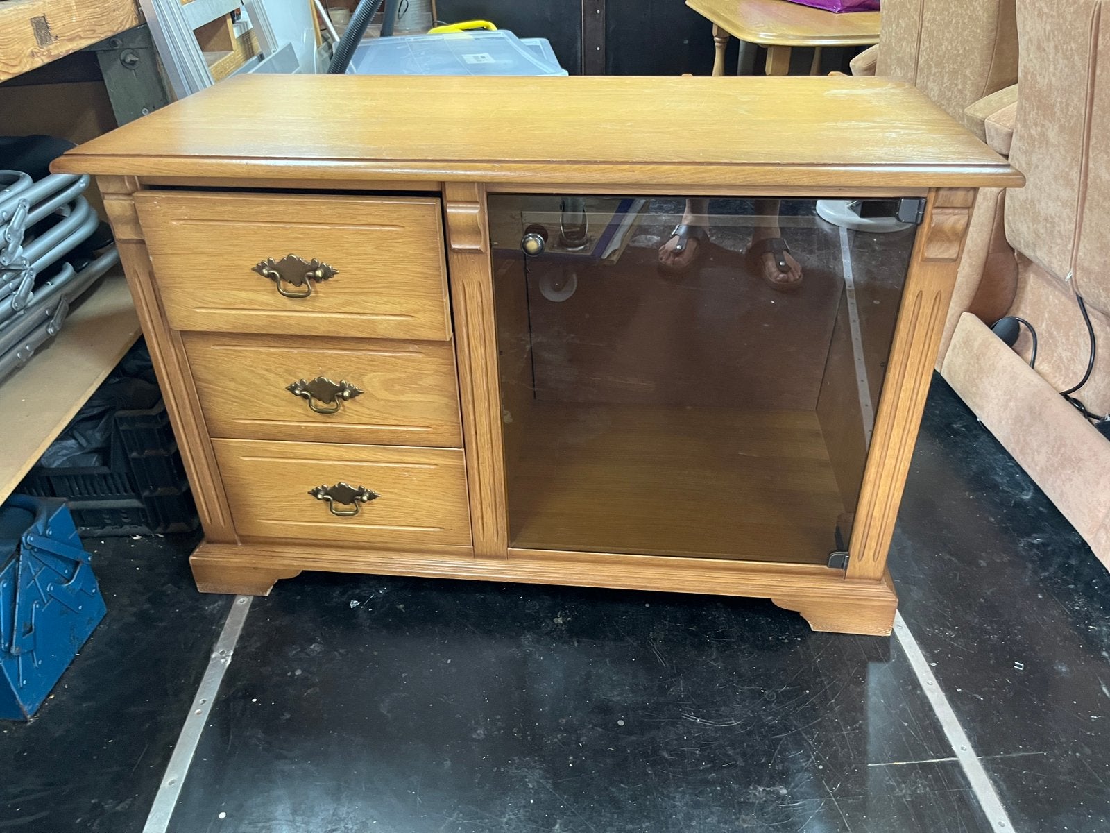 Tv meubel, Ophalen, Gebruikt, 100 tot 150 cm, 50 tot 100 cm