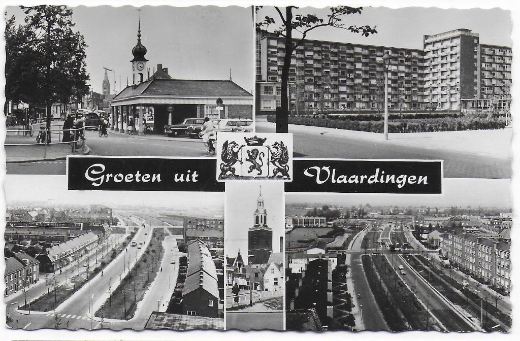 Vlaardingen oude gelopen ansichtkaart (B6465) uit 1961, Ophalen of Verzenden, 1960 tot 1980, Gelopen, Zuid-Holland