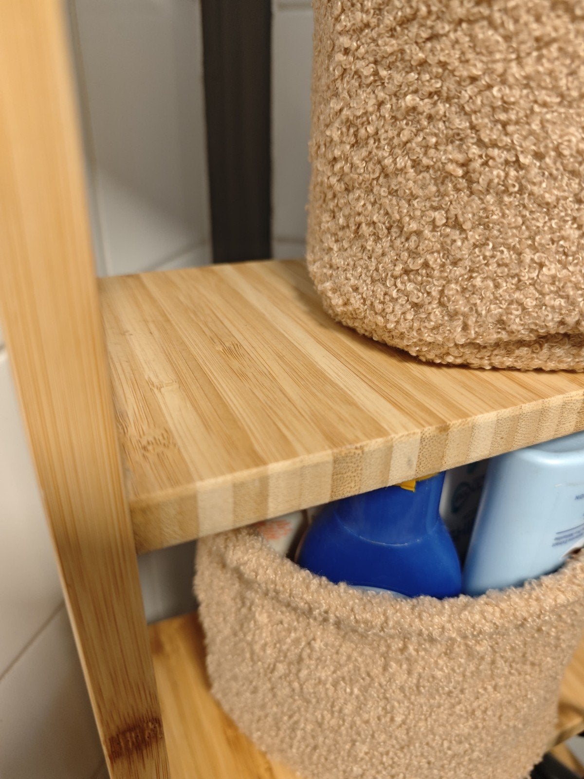 Bamboe badkamerrek met opzet planken, Huis en Inrichting, Ophalen, Modern, Scandinavisch, Overige maten, Minder dan 75 cm