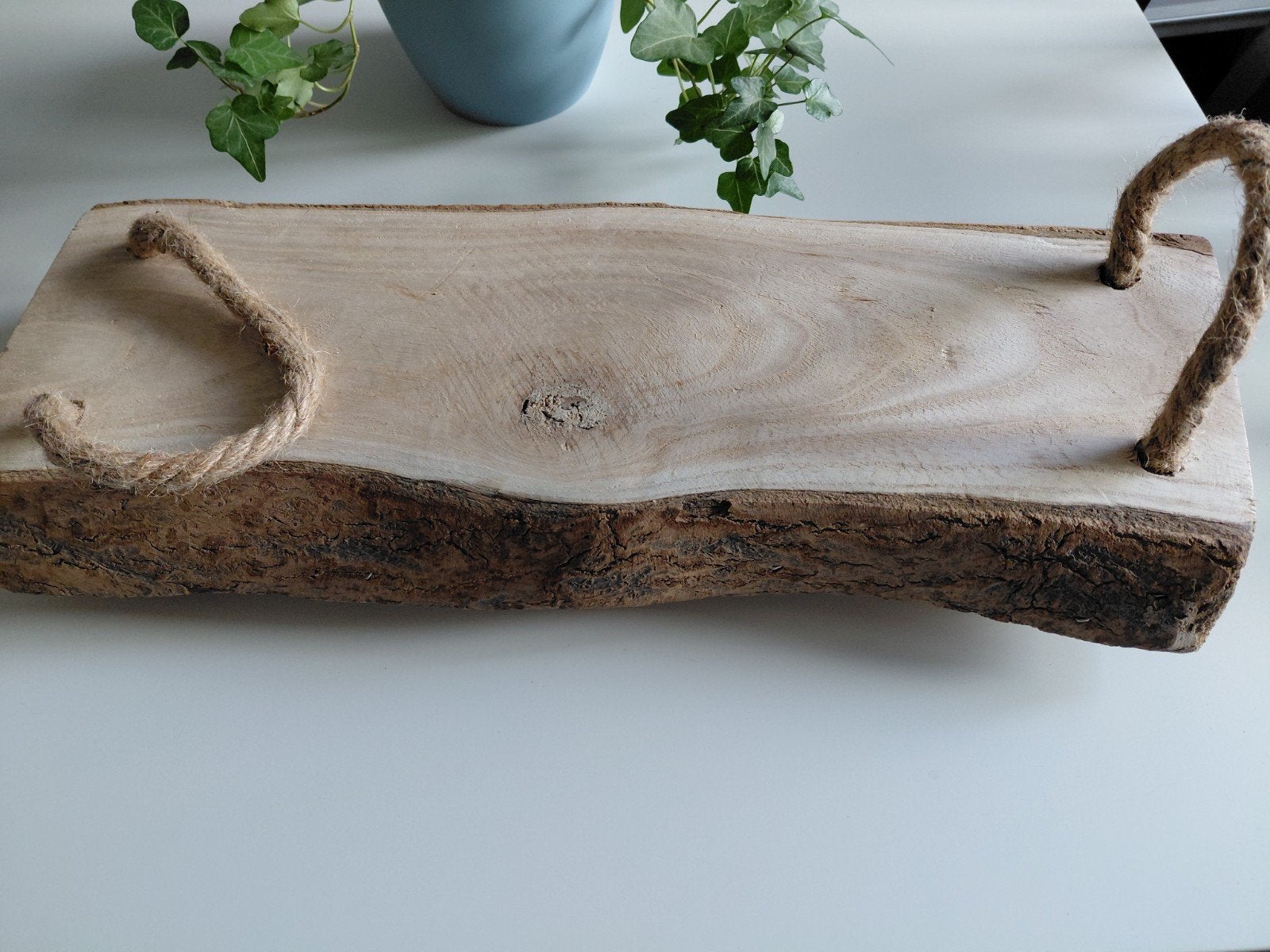 Houten boomschijf op pootjes, met jutetouw., Ophalen of Verzenden, Nieuw, Hout