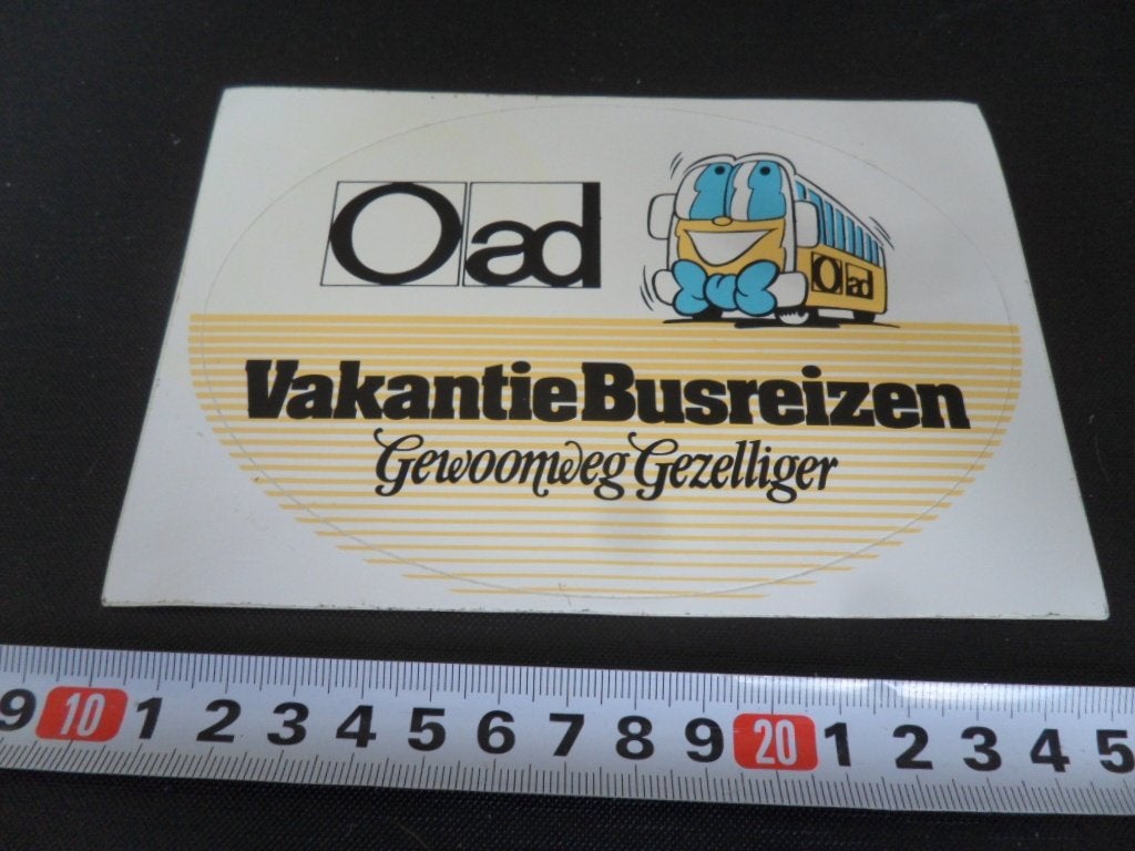 sticker OAD vakantie busreizen - gewoonweg gezelliger, Ophalen of Verzenden, Zo goed als nieuw