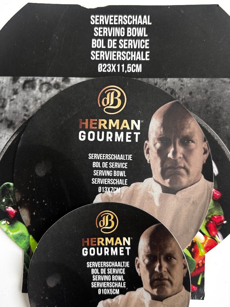 3 stuks:Gusta mat zwarte schalen–Herman den Blijker–NIEUW!!, Huis en Inrichting, Keuken | Servies, Steen, Overige merken, Nieuw