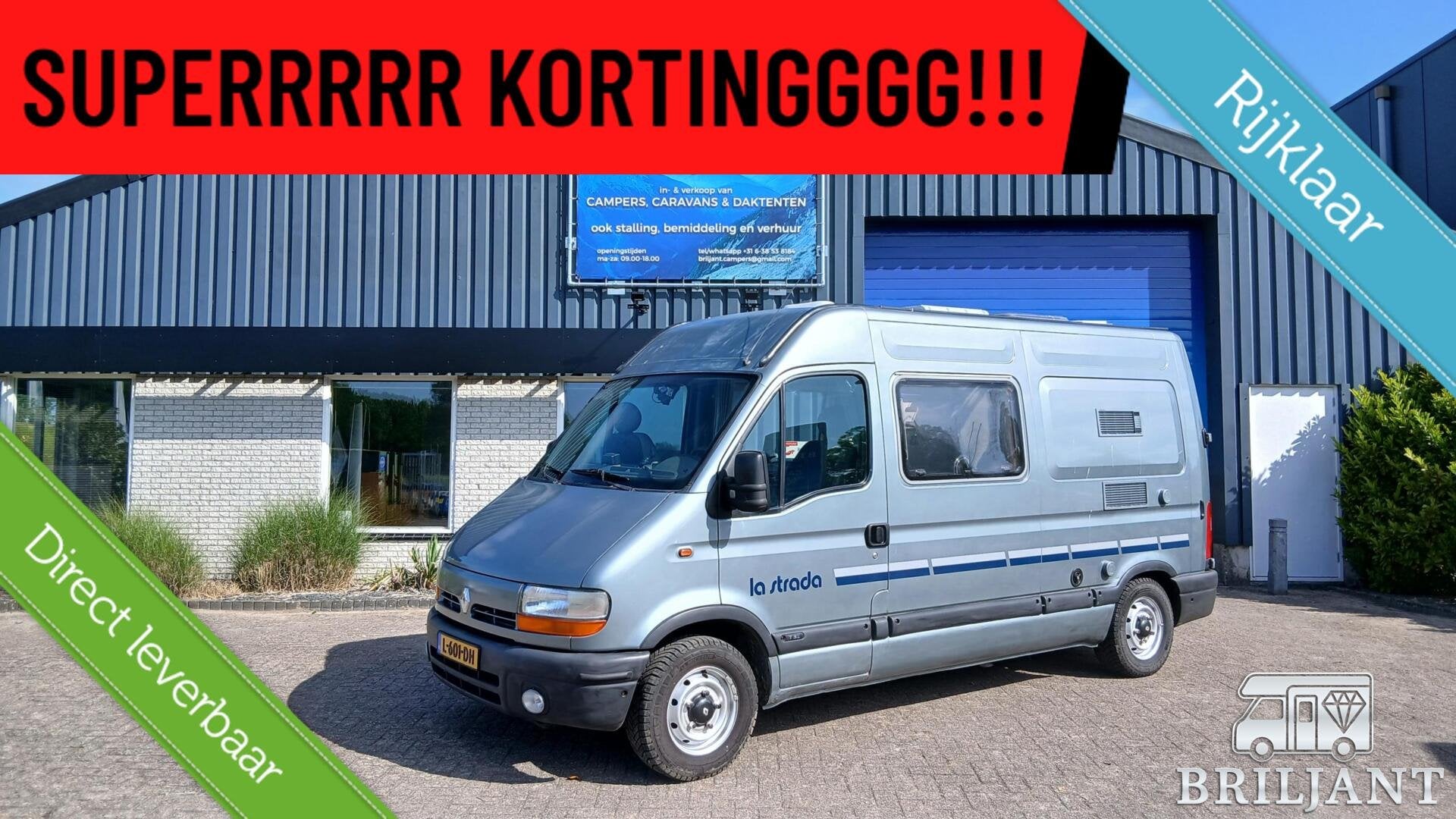 mooie compacte La strada renault buscamper, Caravans en Kamperen, Campers, Bedrijf, tot en met 2, Buscamper of Camperbus, La Strada