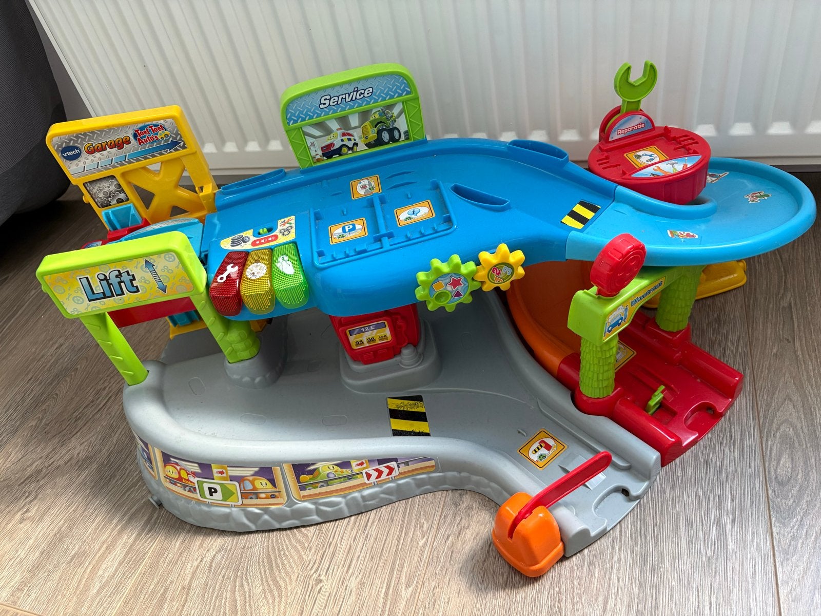 VTech Toet Toet Auto's Garage, Stuntbaan en veel auto's, Ophalen, Gebruikt