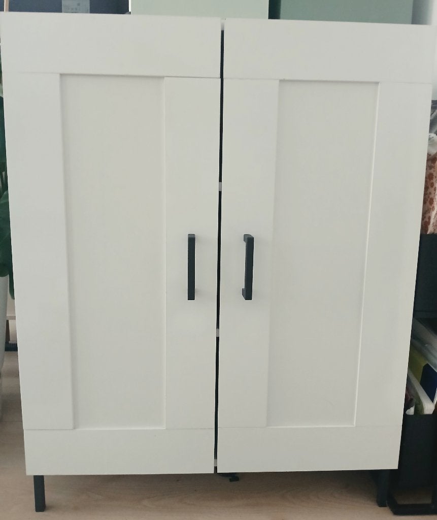 VidaXL - Dressoir - 69,5x34x90 - cm hout - hoogglans - wit, Ophalen, 150 tot 200 cm, 25 tot 50 cm, Overige houtsoorten