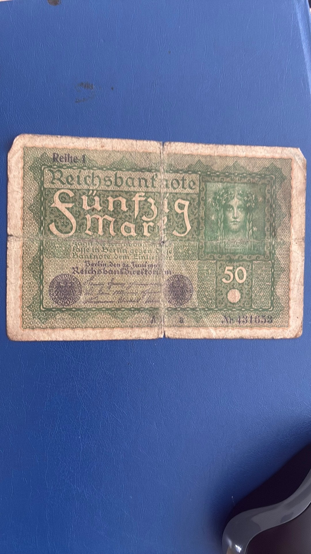 Duitsland 50 mark 1919, Postzegels en Munten, Bankbiljetten | Europa | Niet-Eurobiljetten, Ophalen of Verzenden, Duitsland