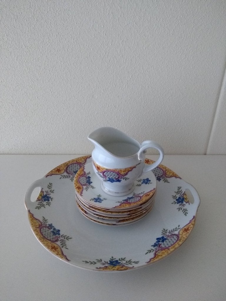 Gebakstel porselein, Antiek en Kunst, Ophalen of Verzenden