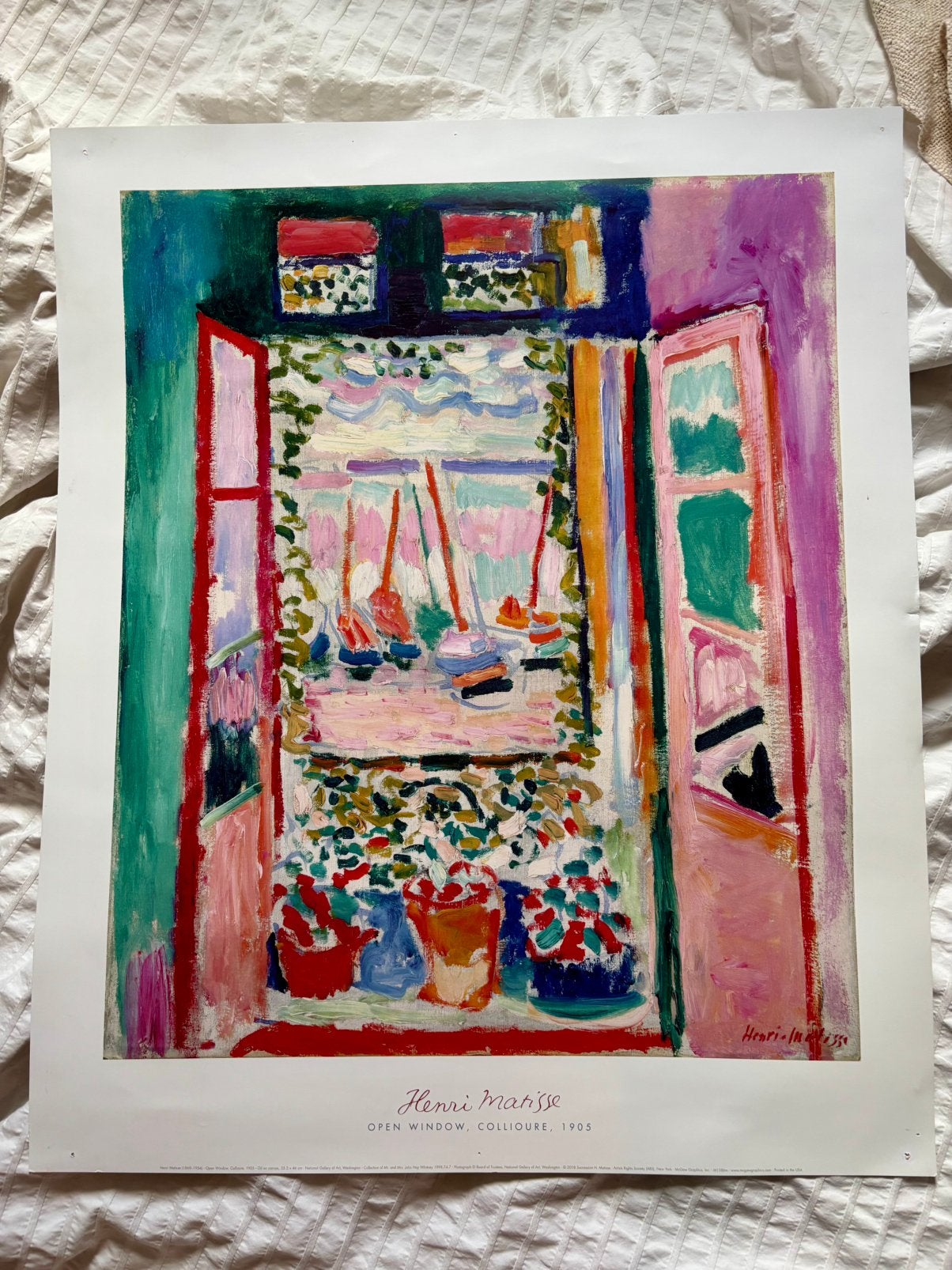 Henri Matisse poster, Ophalen