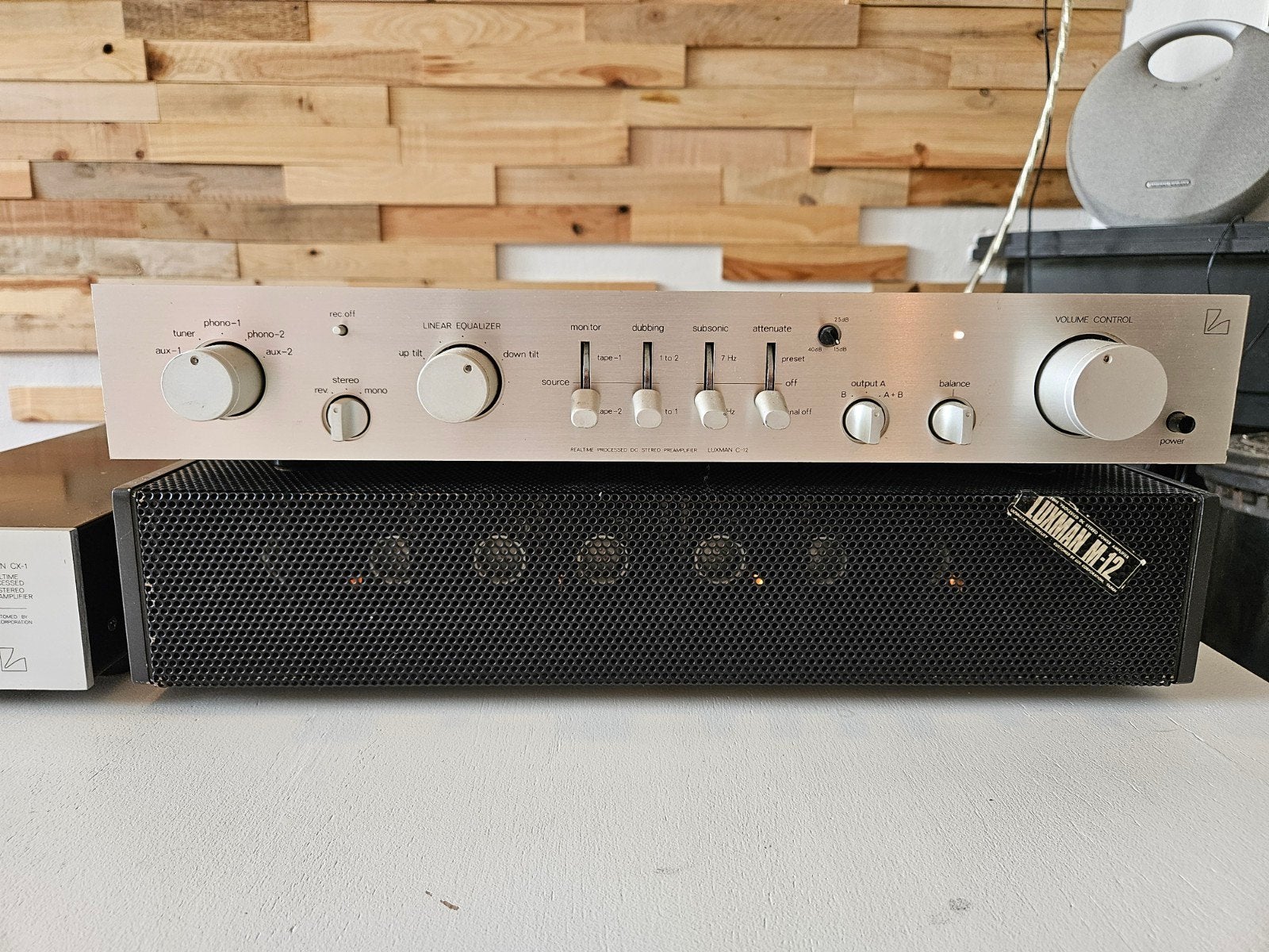 Luxman C-12 & M-12 (recapped), Refurbished, 120 watt of meer, Stereo, Ophalen