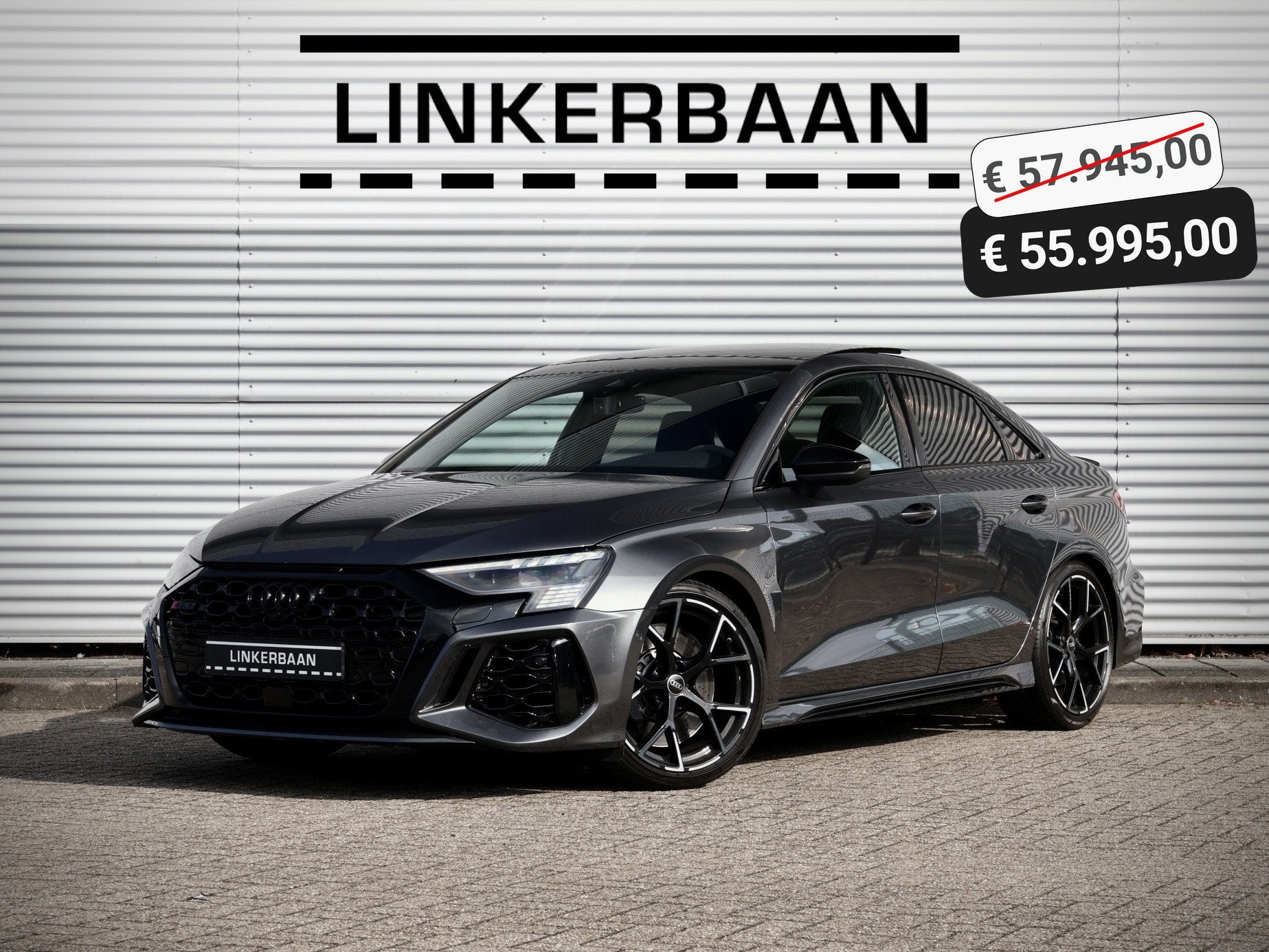 Audi RS3 2.5 TFSI Limousine Quattro 400pk | Dealer onderhoud, Auto's, Automaat, Gebruikt, RS3, Leder