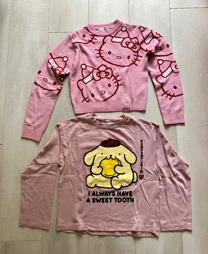 Sanrio x Hello Kitty Meisje Kleding Bundel - Maat 146-152cm, Gebruikt, Meisje, Trui of Vest, Ophalen of Verzenden