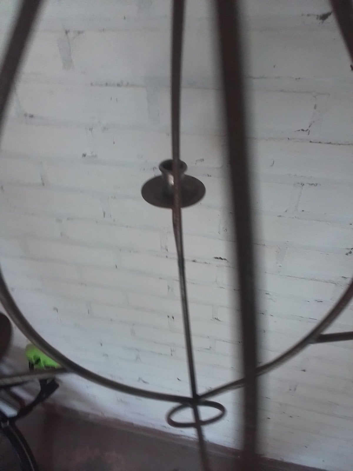 Antieke Smeedijzeren Kroonluchter ., Huis en Inrichting, Lampen | Hanglampen, Gebruikt, Overige fittingen, Ophalen of Verzenden