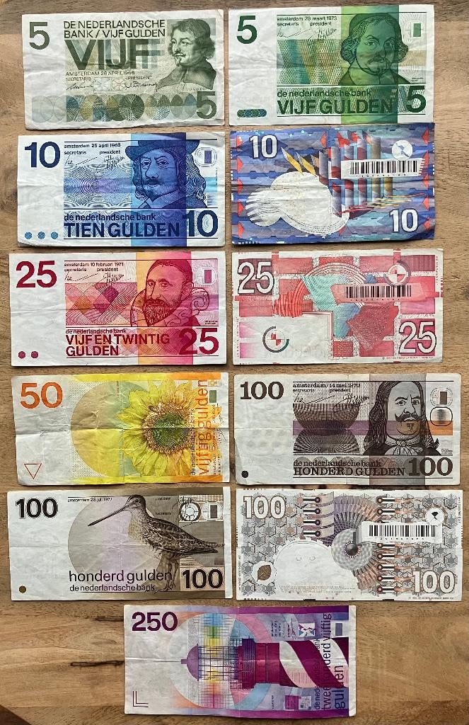 serie Nederlandse biljetten, Ophalen, 250 gulden, Setje