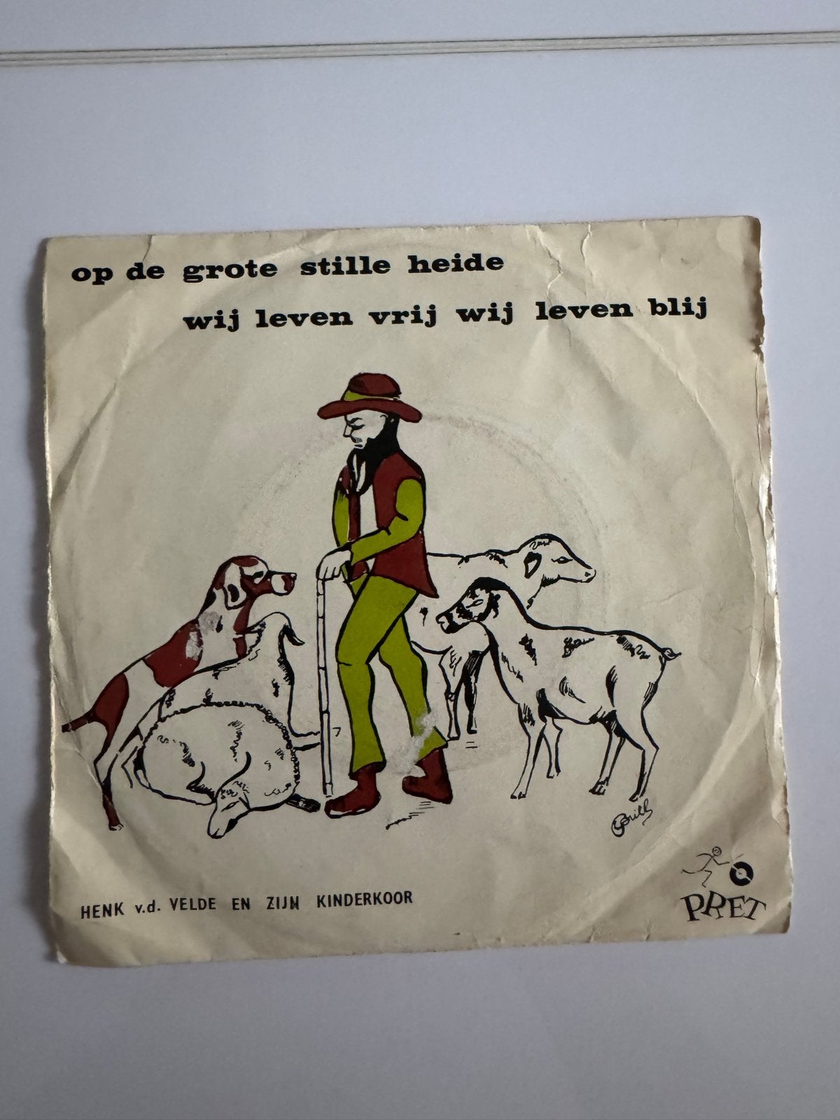 Henk v.d. Velde en zijn Kinderkoor - Op de Grote Stille Heid, Gebruikt, Ophalen of Verzenden, EP, Kinderen en Jeugd
