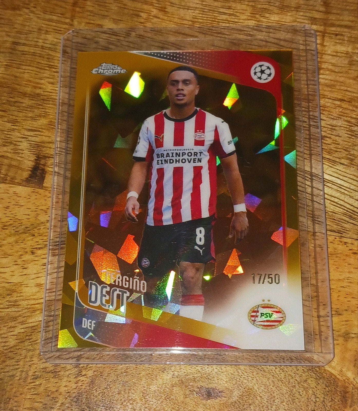 Sergiño Dest ~ 17/50, Verzamelen, Sportartikelen en Voetbal, Ophalen of Verzenden, Nieuw, PSV