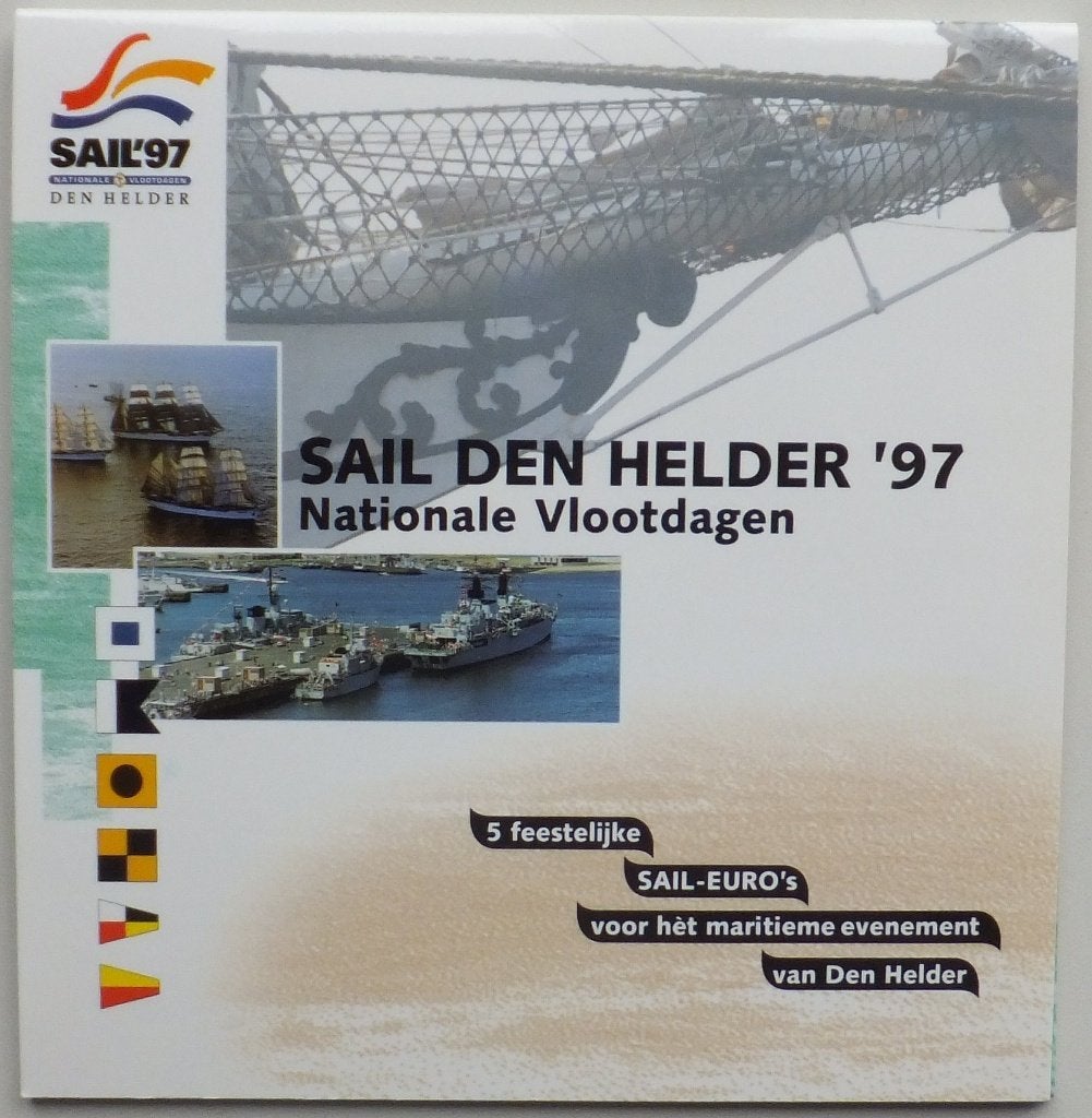 Speciale set penningen Sail Den Helder 97 2 Euro in blister, Ophalen of Verzenden, Overige materialen, Nederland