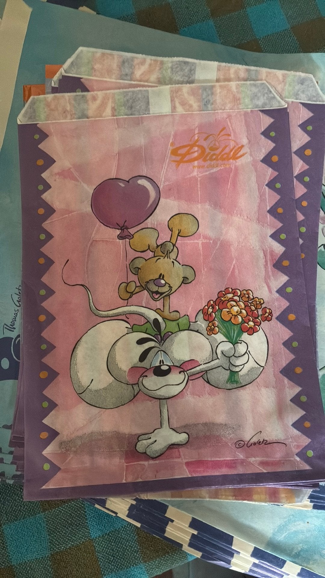 Diddle zakje a5 formaat, Verzamelen, Diddl, Ophalen of Verzenden, Zo goed als nieuw, Papier, Kaart of Schrift