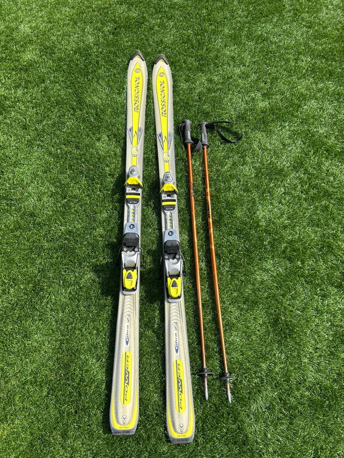 Rossignol 167 met stokken, Ophalen, 160 tot 180 cm, Rossignol, Zo goed als nieuw