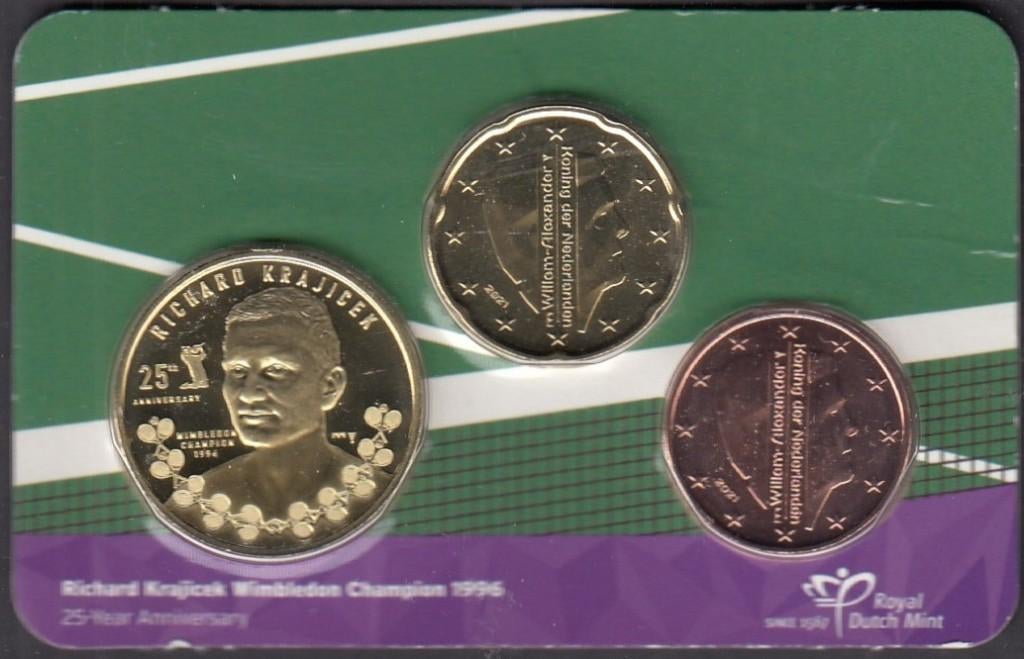 Nederland- 2021- Richard Krajicek- Wimbledon Kampioen, Verzenden, Koningin Beatrix, Euro's