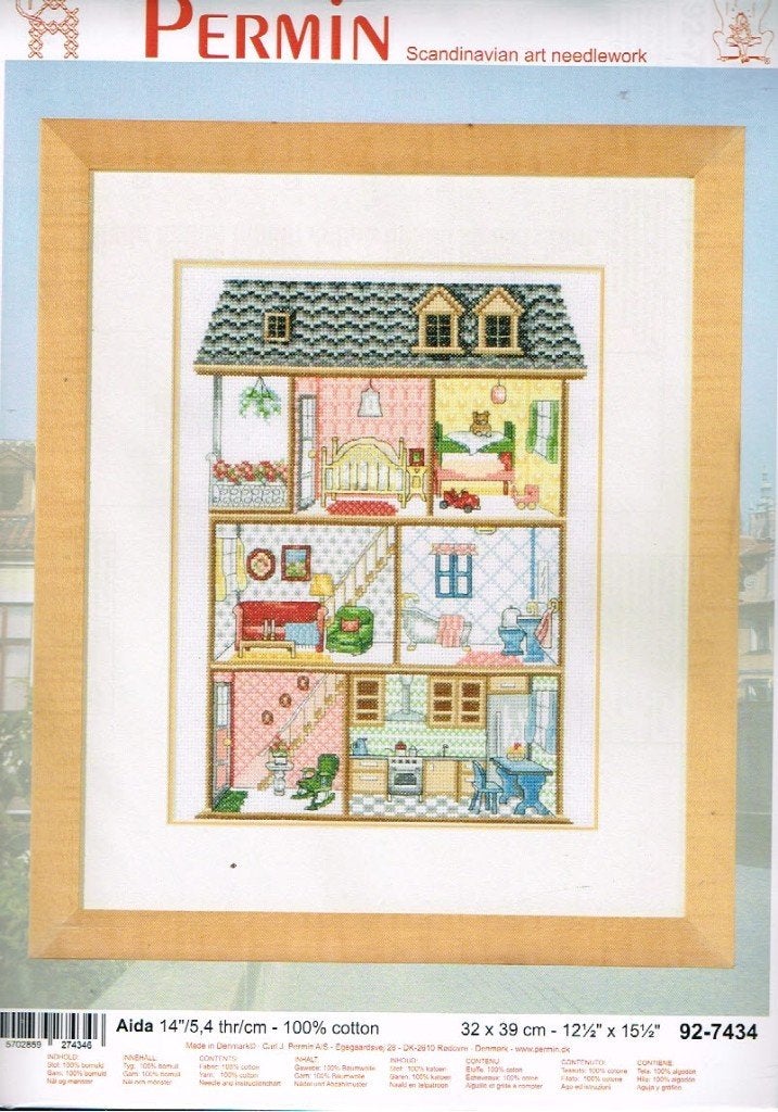 Cado permin borduurpakket, POPPENHUIS 7434, Ophalen of Verzenden, Nieuw, Handborduren, Borduurpakket