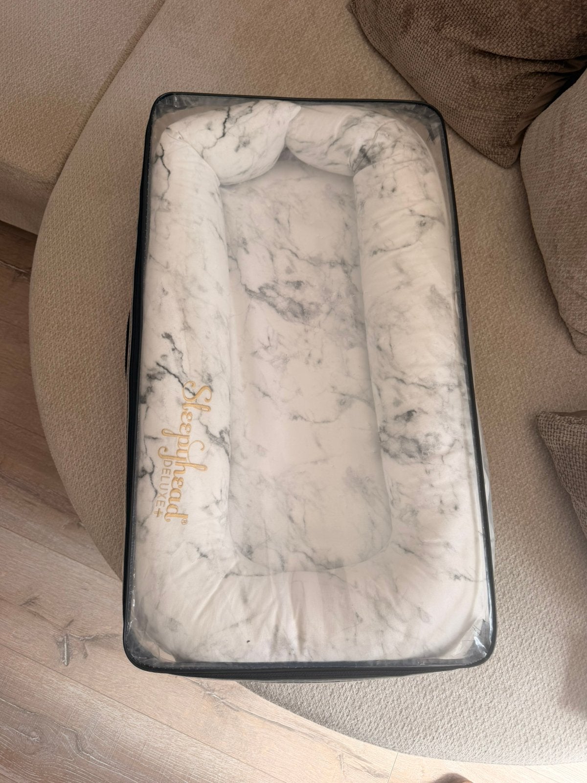 Babynest Sleepyhead Deluxe marmer-wit, Ophalen, Zo goed als nieuw, Overige merken