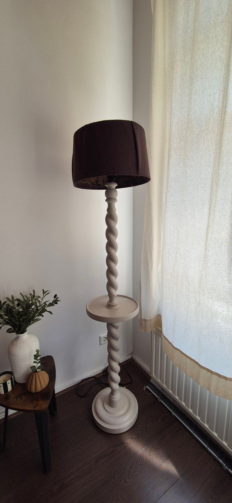 Vintage vloerlamp met gedraaide poot, Ophalen