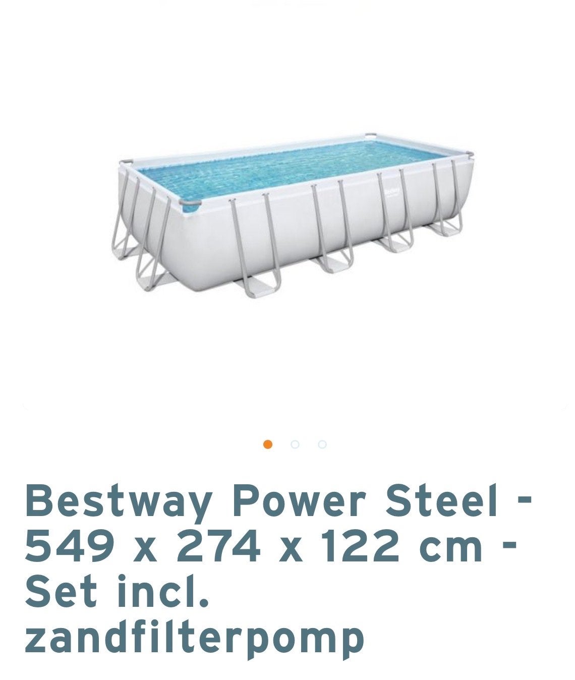Bestway Power Steel Zwembad met Zandfilterpomp en Zoutwaters, Tuin en Terras, Zwembaden, Gebruikt, 200 tot 300 cm, Rechthoekig