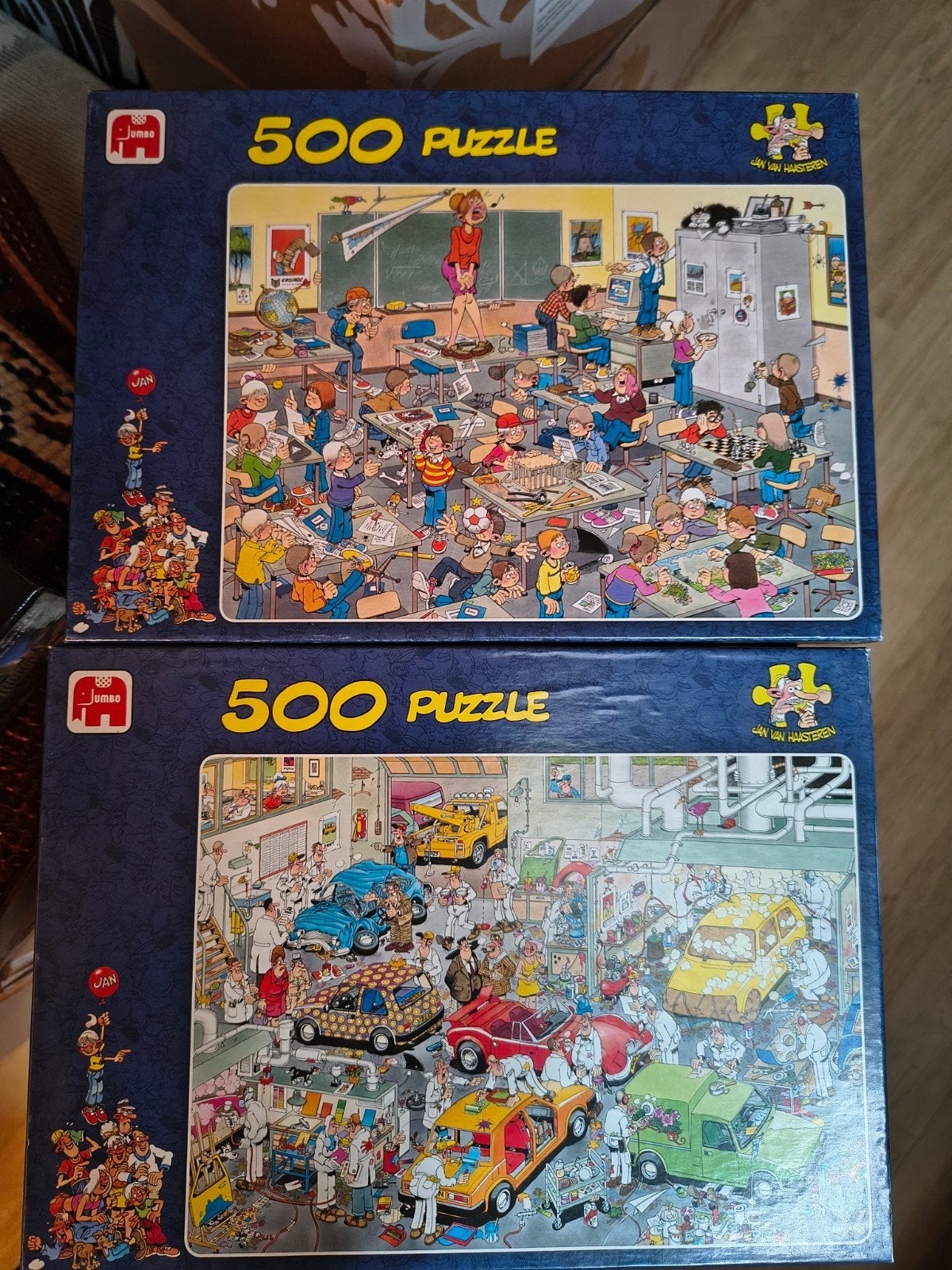 Jan van Haasteren puzzels - 2x 500 stukjes, Verzenden, 500 t/m 1500 stukjes, Zo goed als nieuw, Legpuzzel