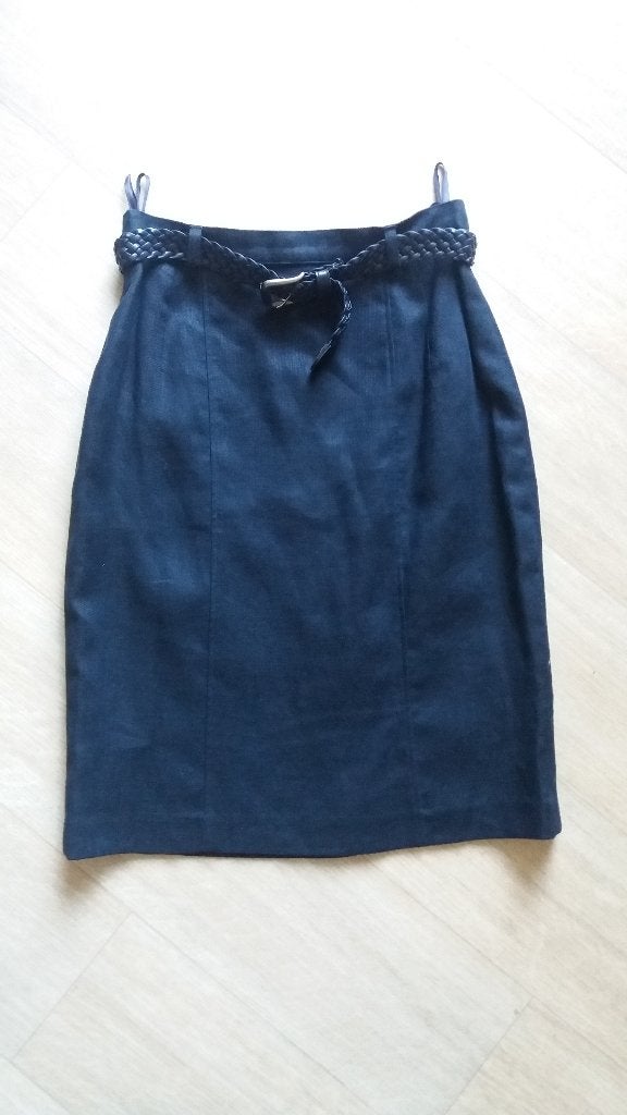 nette blauwe rok en riem, Kleding | Dames, Rokken, Blauw, Ophalen of Verzenden, Zo goed als nieuw, Maat 36 (S)
