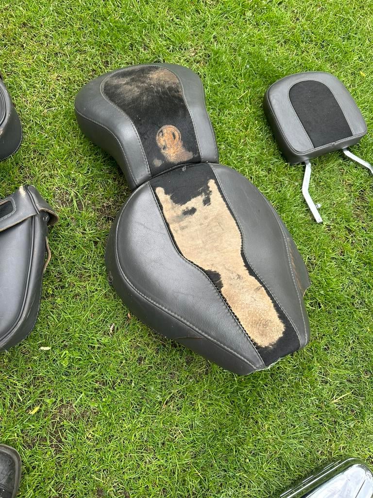 Harley Davidson zadel met tassen, Motoren, Ophalen, Gebruikt