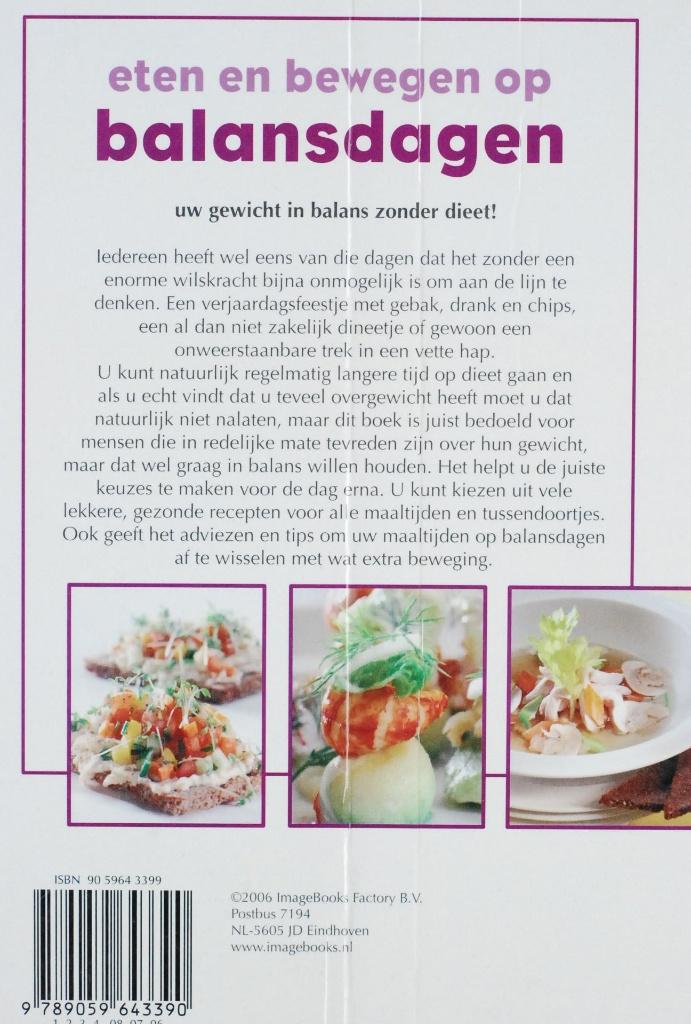 Eten en bewegen op balansdagen (2006), Verzenden, Zo goed als nieuw, Gezond koken