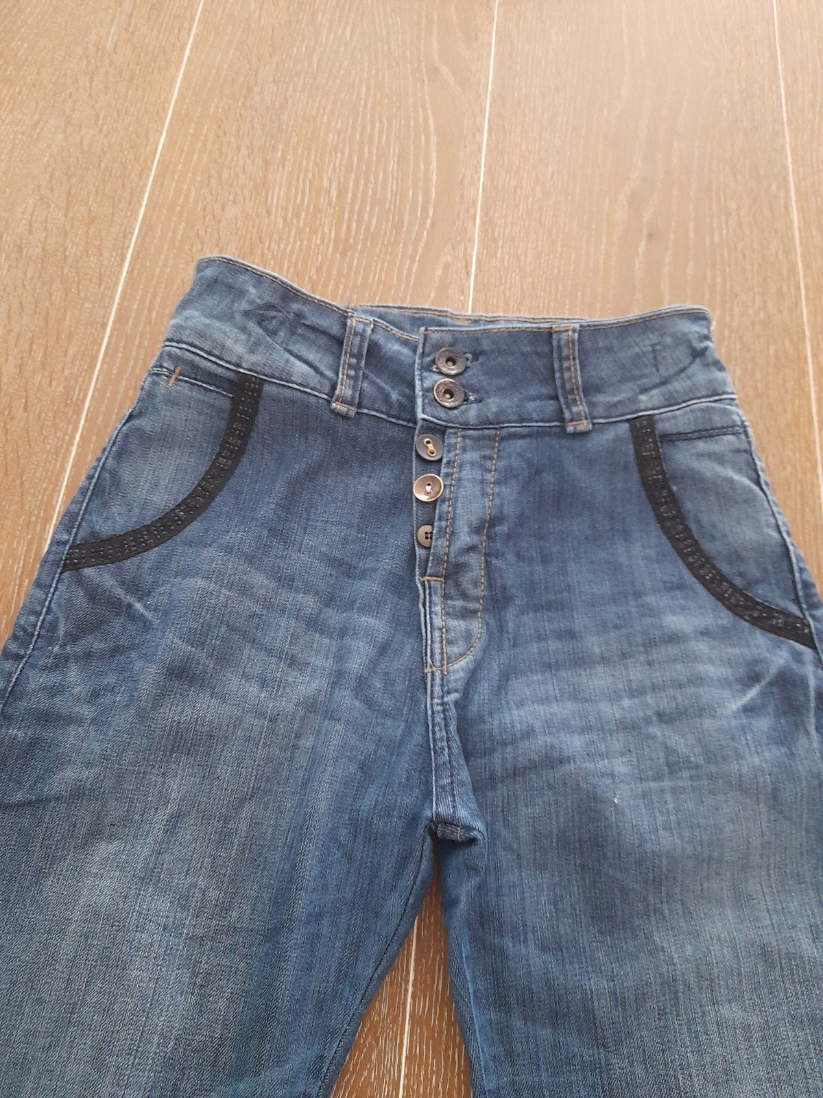Bijna gratis izgs Vingino meisjes stoere spijkerbroek 140 [9, Kinderen en Baby's, Kinderkleding | Maat 134, Broek, Meisje, Ophalen of Verzenden