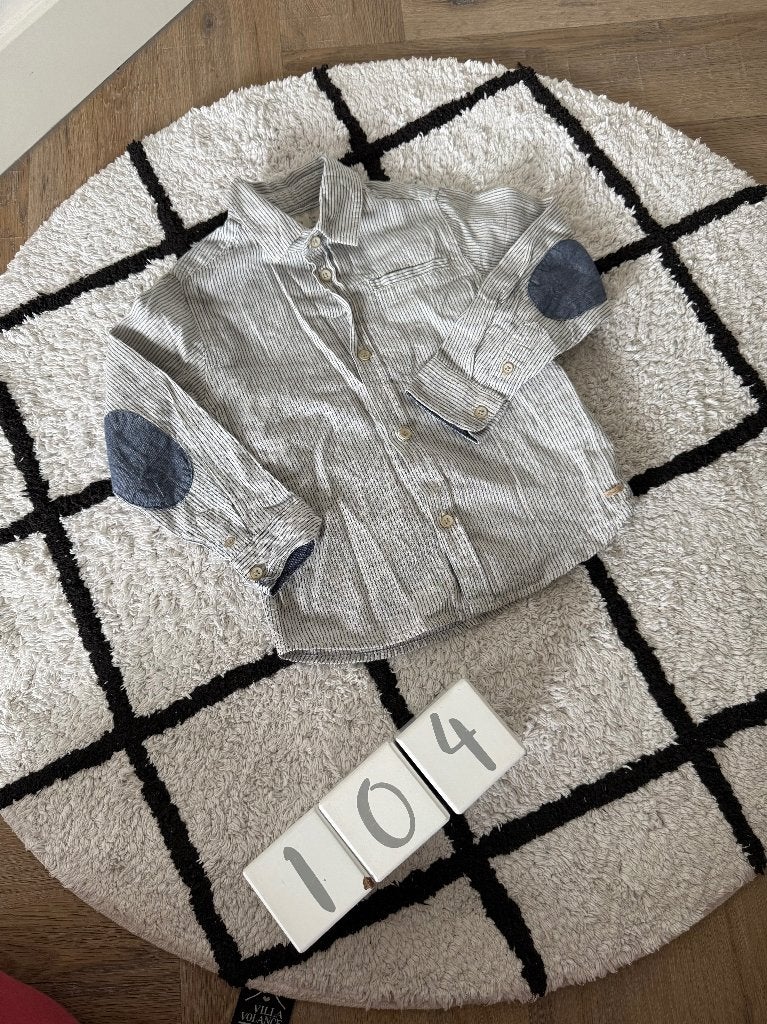 Heel goed blauw wit streep Zara overhemd shirt top 98 104, Gebruikt, Ophalen of Verzenden, Zara, Shirt of Longsleeve