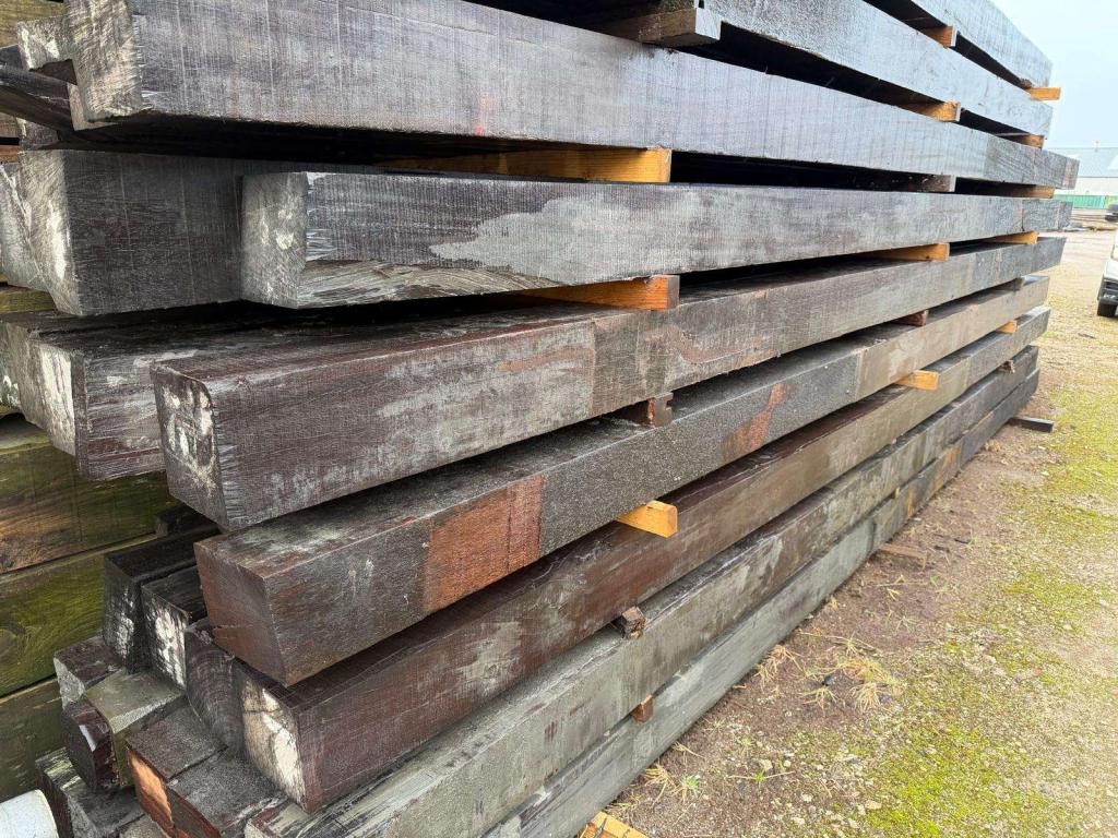 Gebruikte Hardhouten Palen 18x18 & 20x20 cm | FSC Recycle, Tuin en Terras, Palen, Balken en Planken, Gebruikt, Palen