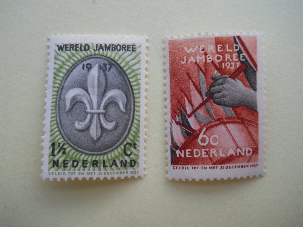 Nederland 1937 Wereld Jamboree Nvph.293-294 ongebruikt, Ophalen of Verzenden, T/m 1940, Postfris