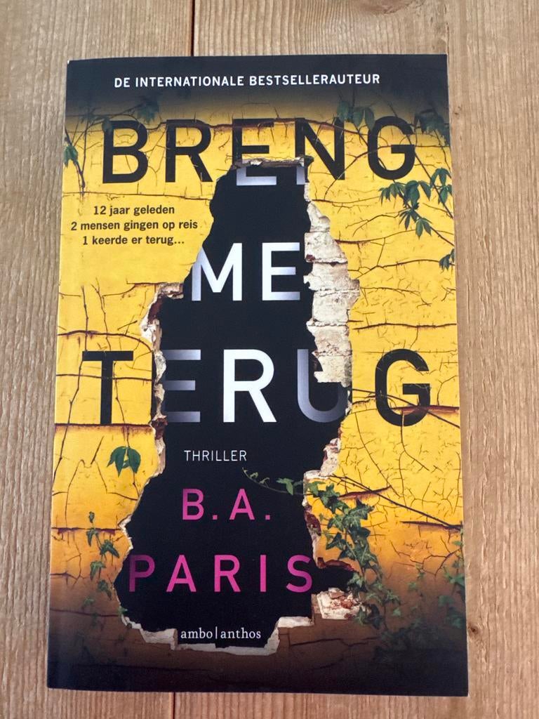 Breng Me Terug - B.A. Paris (Thriller), Boeken, Thrillers, Zo goed als nieuw, Nederland, Ophalen